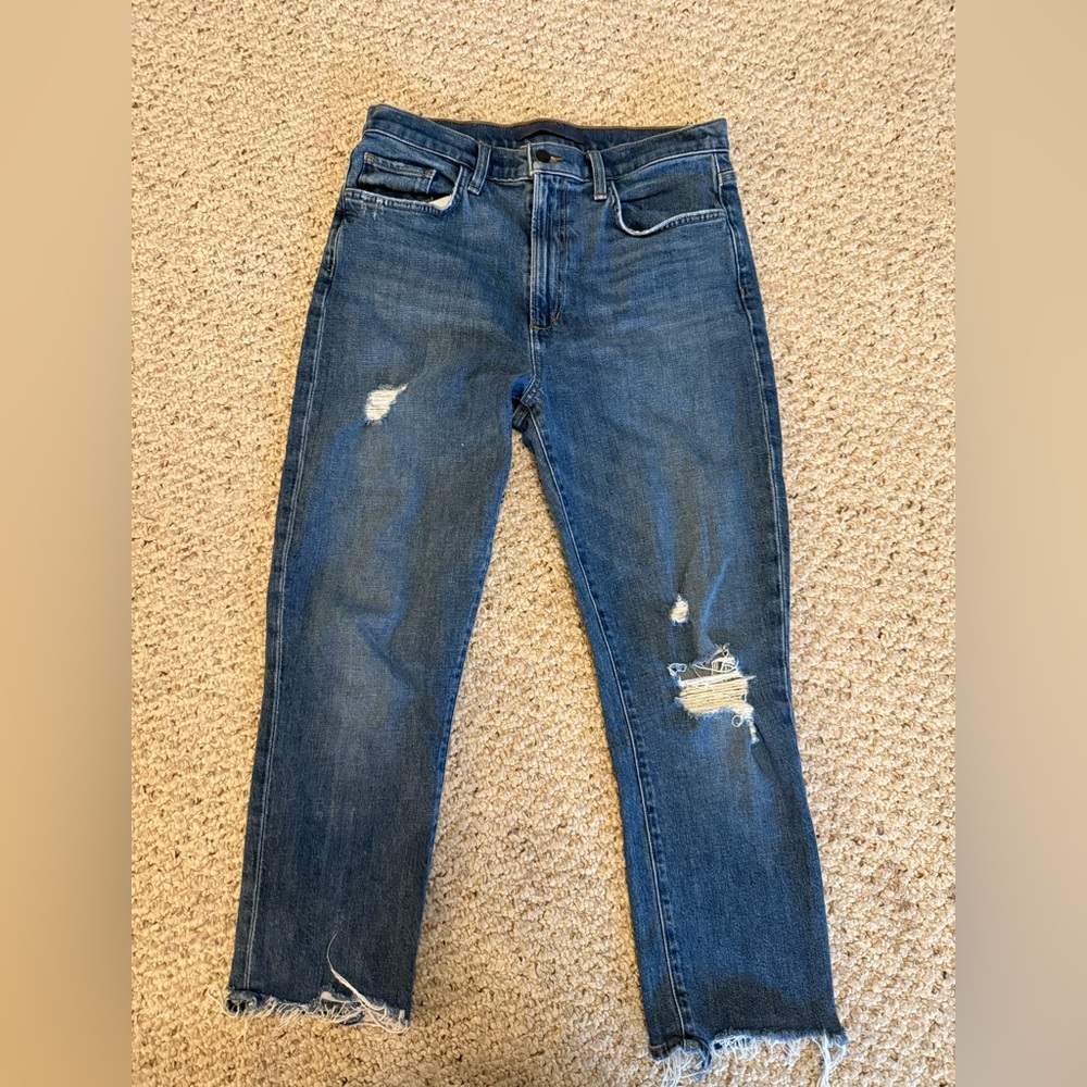 Joe's Jeans The Luna High Rise Straight Ankle Cigarette Jeans Medium Wash 29